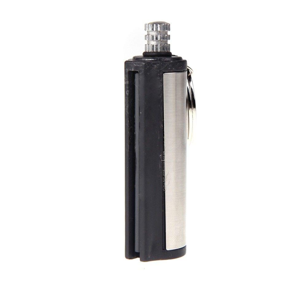 Permanent Match Striker Lighter with Key Chain Silver