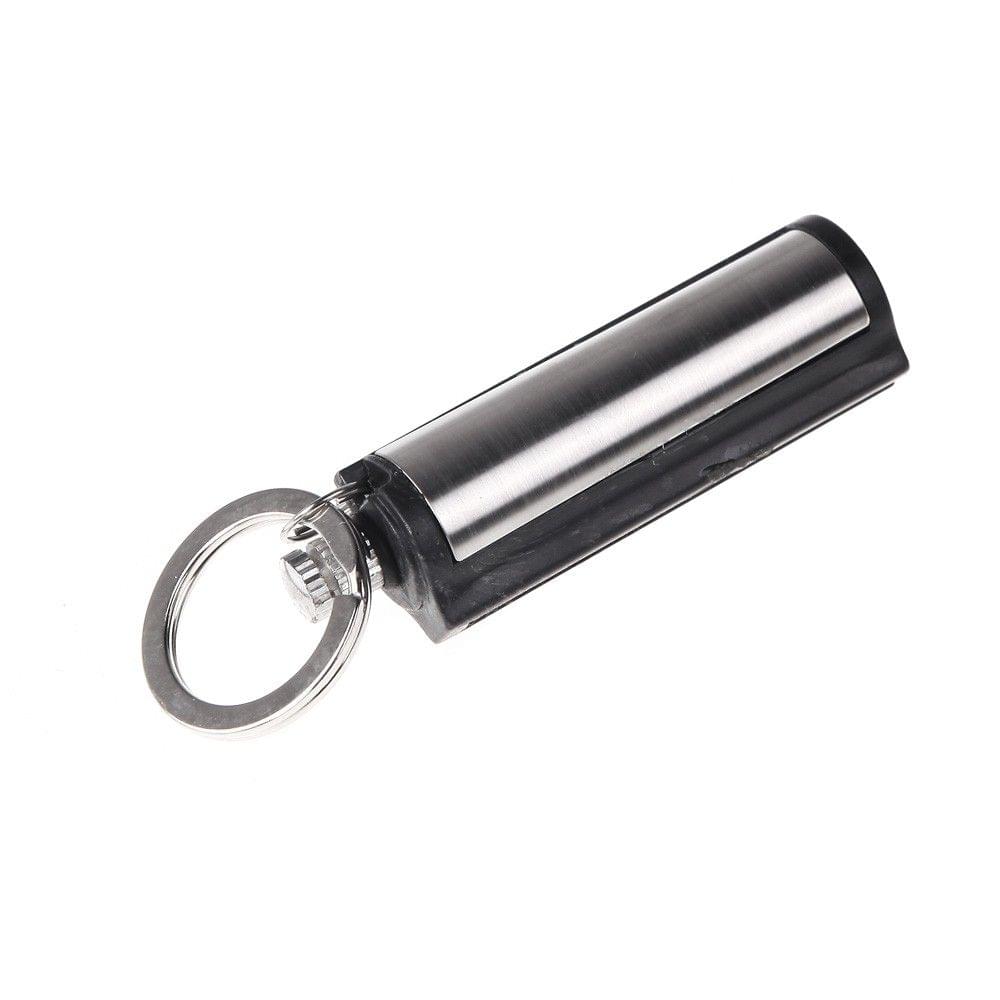 Permanent Match Striker Lighter with Key Chain Silver