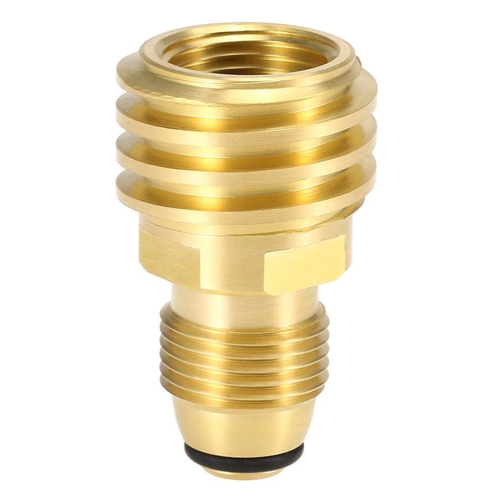 Lixada Propane Tank Adapter Solid Brass Regulator Valve Safety POL Tank Convert to QCC1/Type1