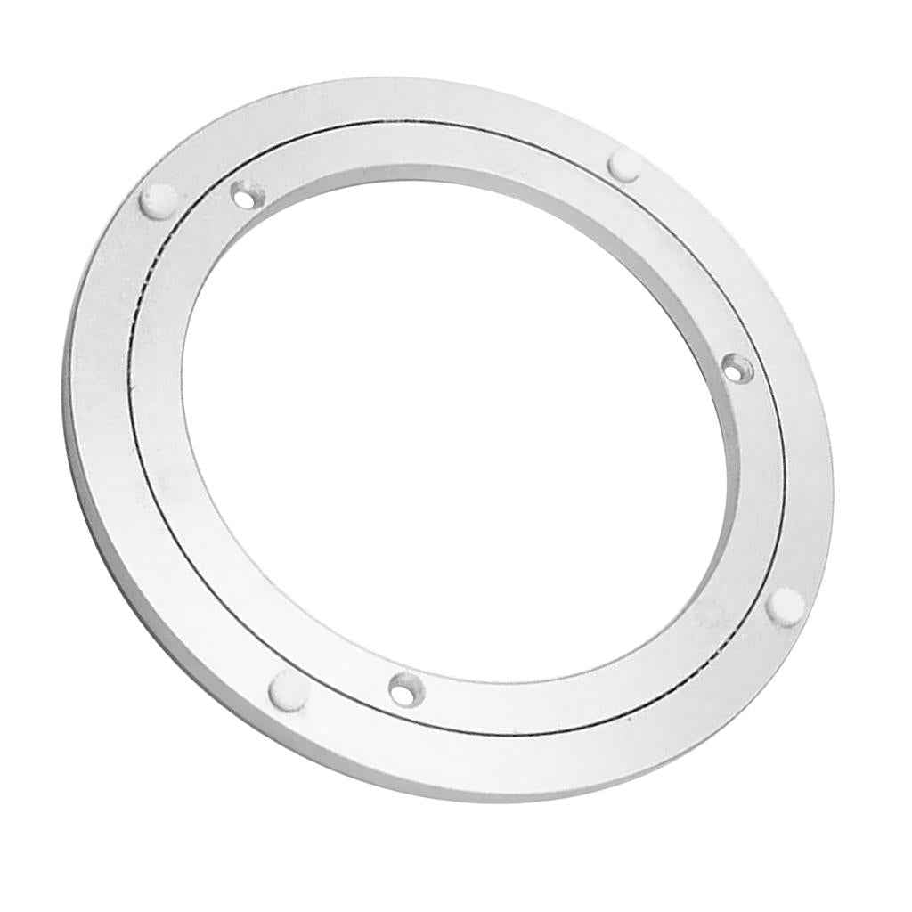 Aluminum Alloy Round Rotating Turntable Bearing Table Silver White 16 inch