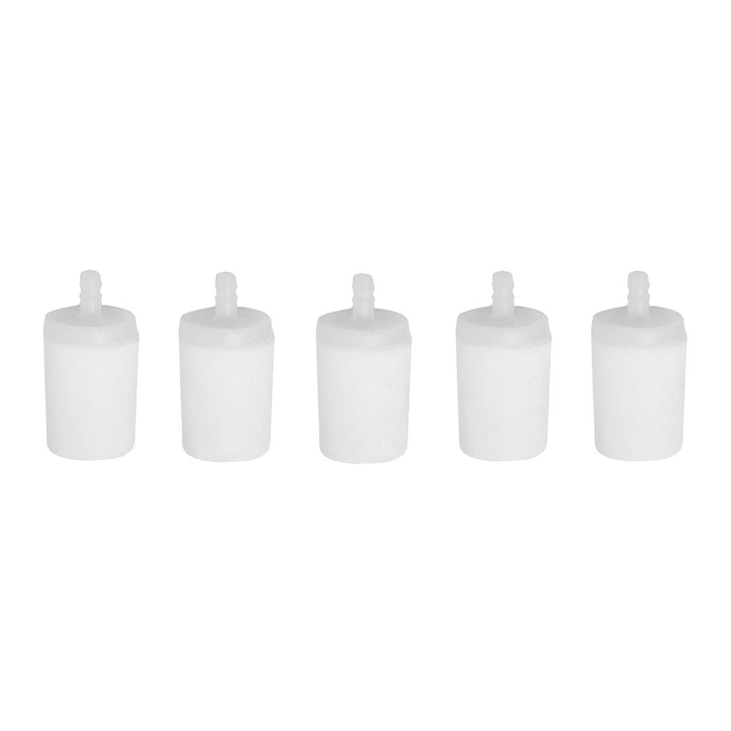 4x5 pieces Plastic Gas Fuel Fliter for Chainsaw Blower Engine Machine White
