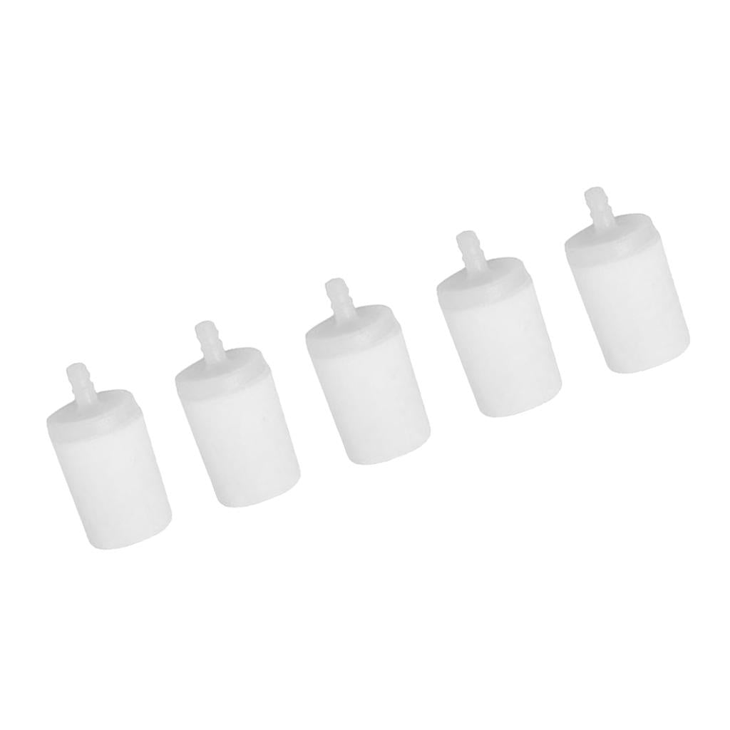 3x5 pieces Plastic Gas Fuel Fliter for Chainsaw Blower Engine Machine White