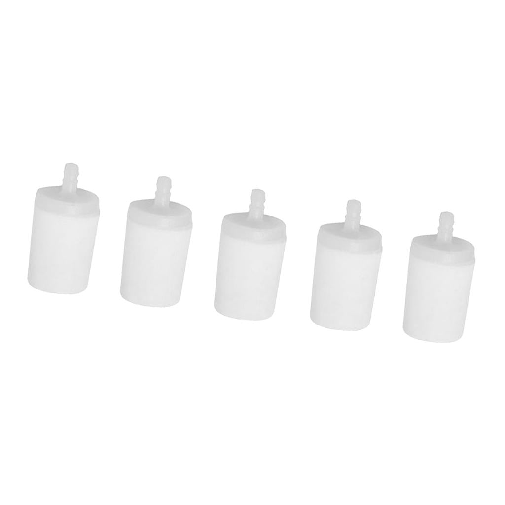 4x5 pieces Plastic Gas Fuel Fliter for Chainsaw Blower Engine Machine White