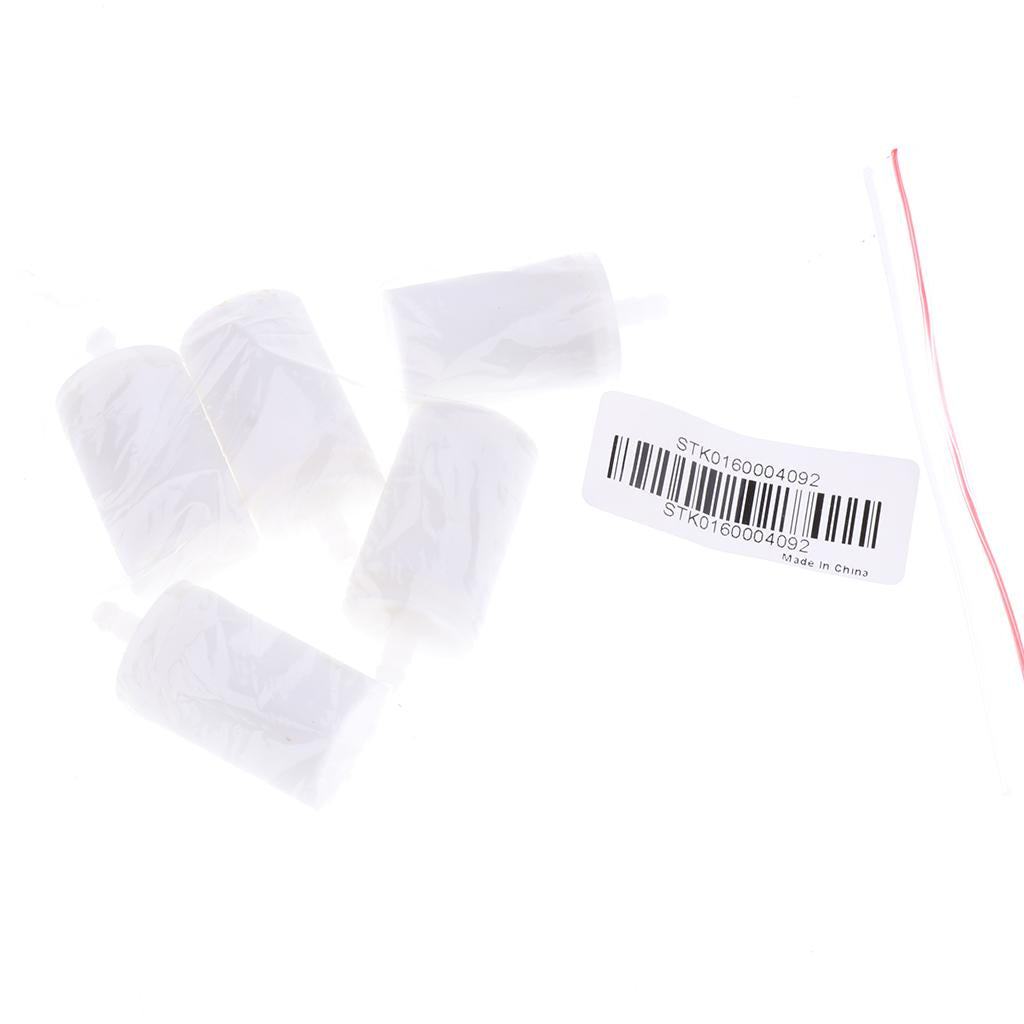 3x5 pieces Plastic Gas Fuel Fliter for Chainsaw Blower Engine Machine White