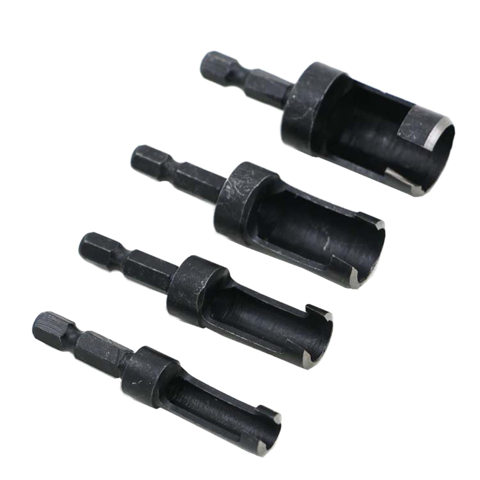 2x4 Pieces of Plug Wood Cutter Tool Set Hex Shank Drill Bit Set Carbon Steel