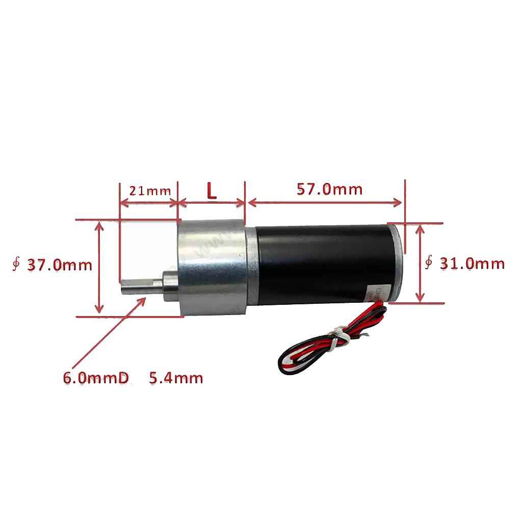 1 Piece High Torque DC Gear Motor Speed Reduction Geared Motor 24V 90RPM