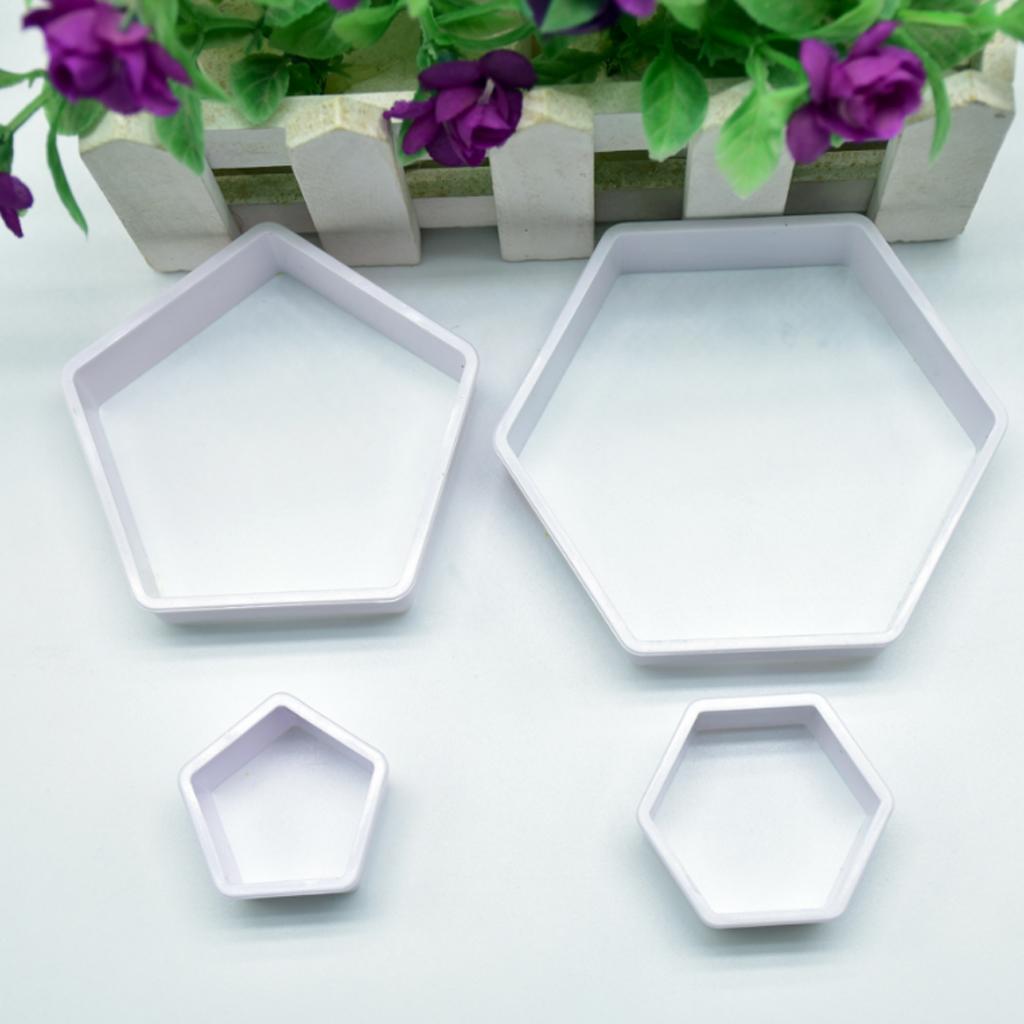 4xFootball Cookie Pastry Biscuit Cutter Fondant Cake Decorating Mold Tools