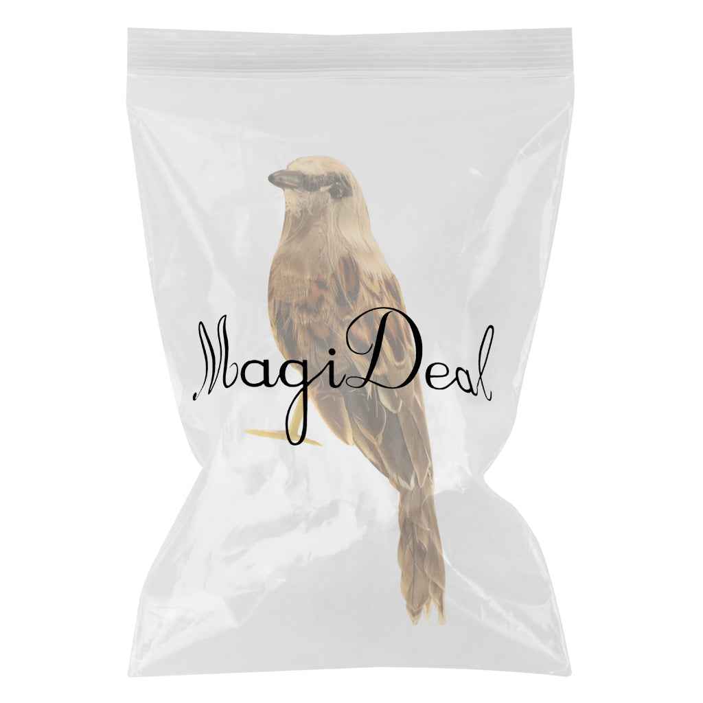 Artificial Bird Feathered Realistic Sparrow Home Garden Decor Ornament 1