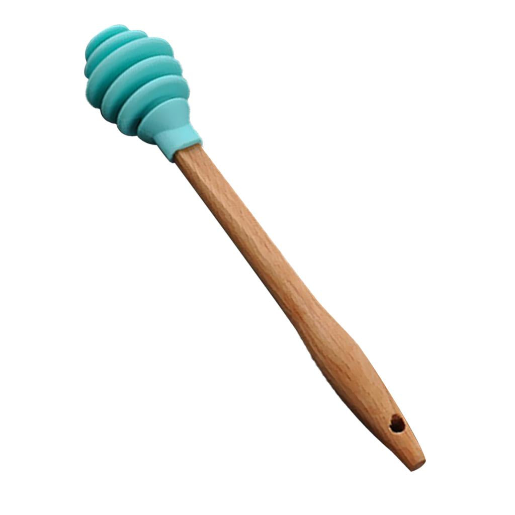 2xSilicone Honey Dipper Spoon Drizzle Stick Dip Spiral Server Gadget Tool