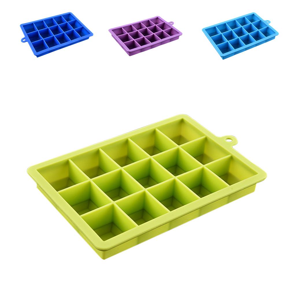 2xCubed Ice Maker Ice Cube Square Tray Mold Whiskey Cube Cocktails Silicone Green