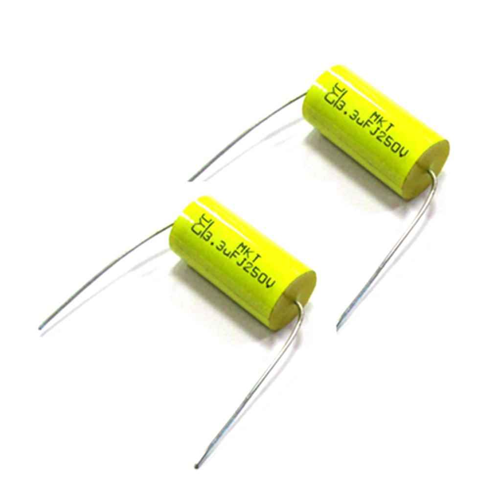 2pcs 250V 3.3uF Audio Speaker Divider Crossover Non-Polarity Capacitor
