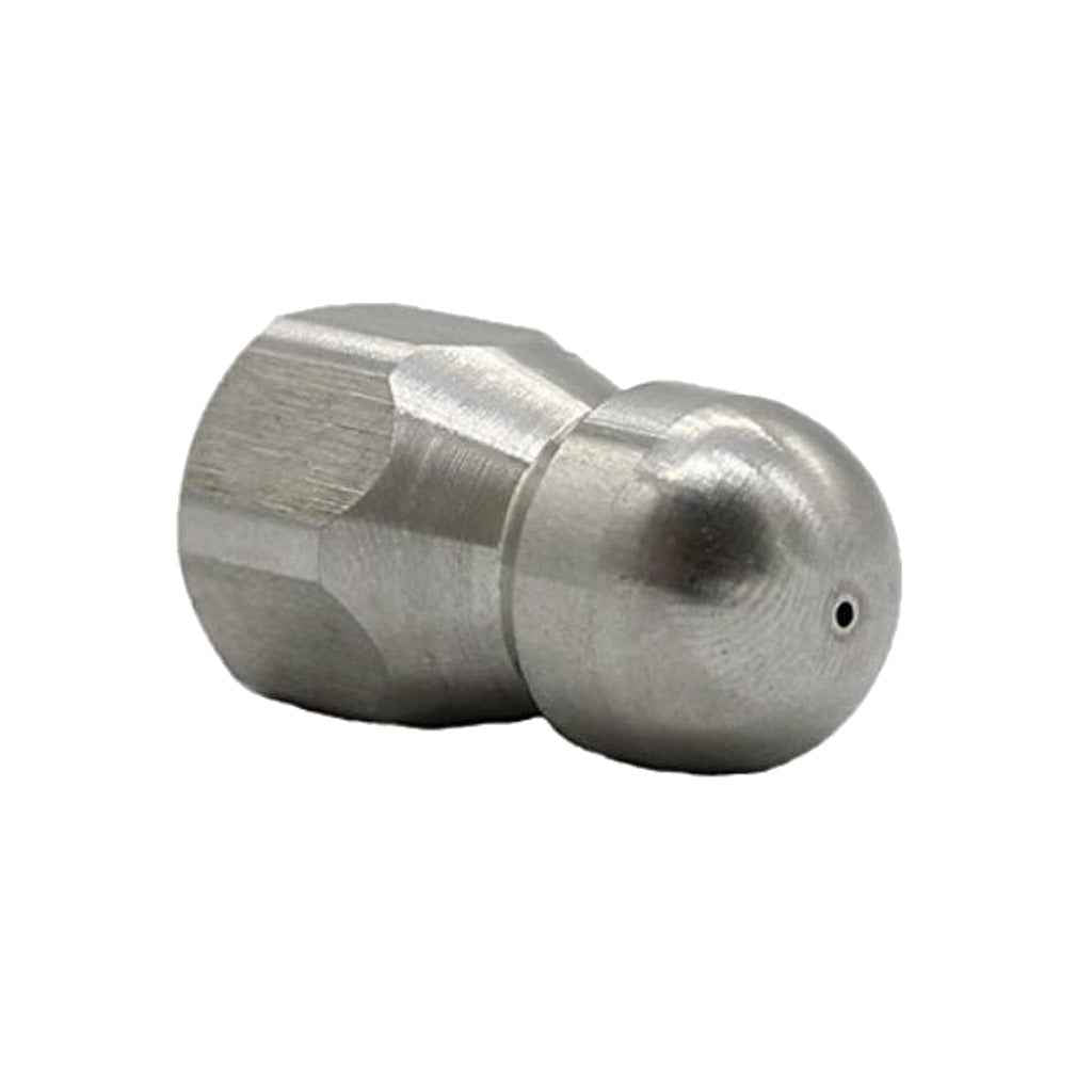 Stainless Steel Button Nose 3/8" Rotary Cleaning Nozzle Sewer Jetter Nozzle
