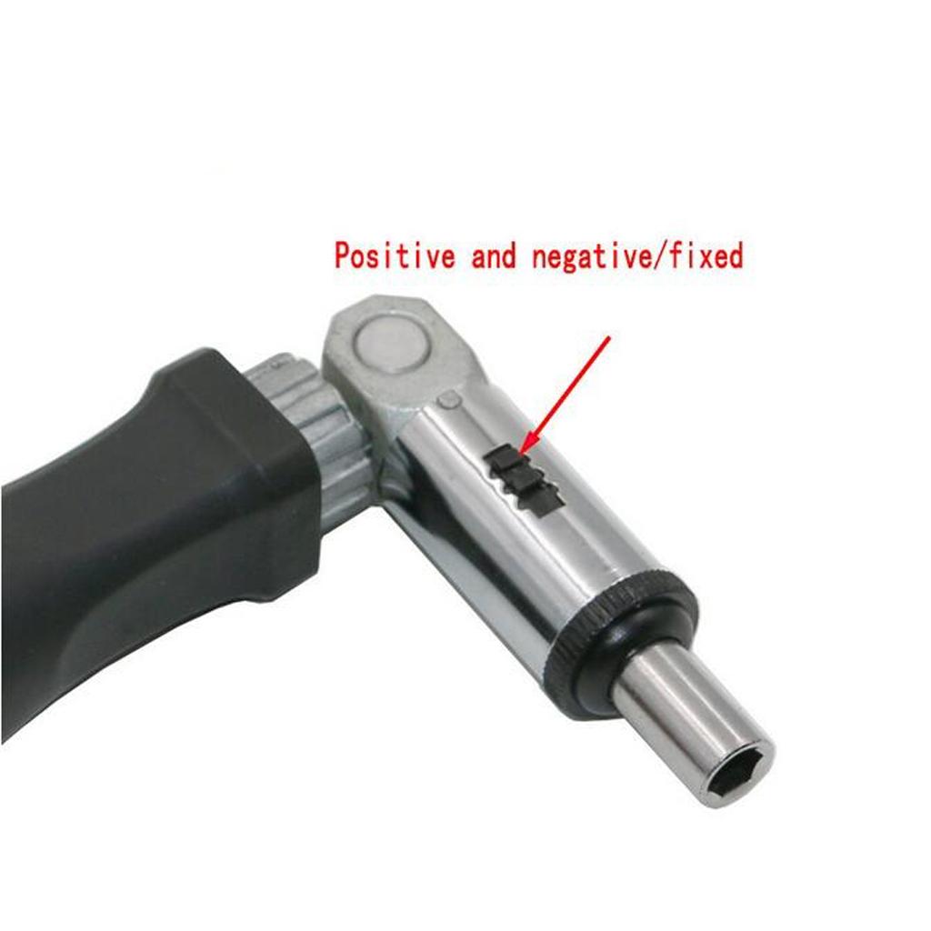 2xPortable 1/4 Inch Hex Left/Right Rotating 180 Degree Ratchet Screwdriver