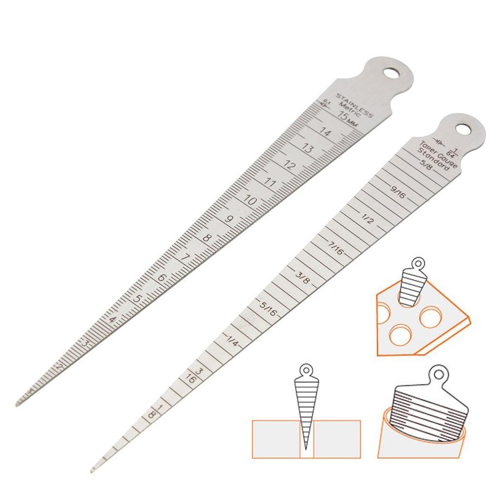 4xWedge Gauge Hole-Diameter Ruler Taper Gap Measurement 1-15mm (0.86mm Depth)
