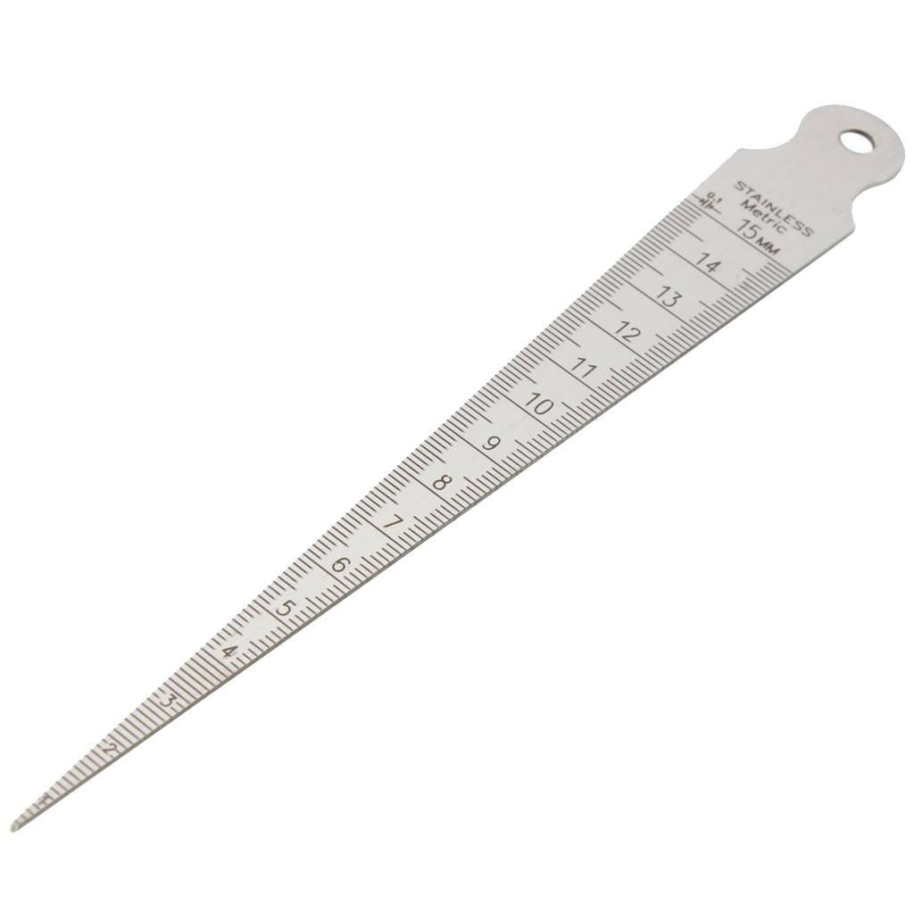 3xWedge Gauge Hole-Diameter Ruler Taper Gap Measurement 1-15mm (0.86mm Depth)