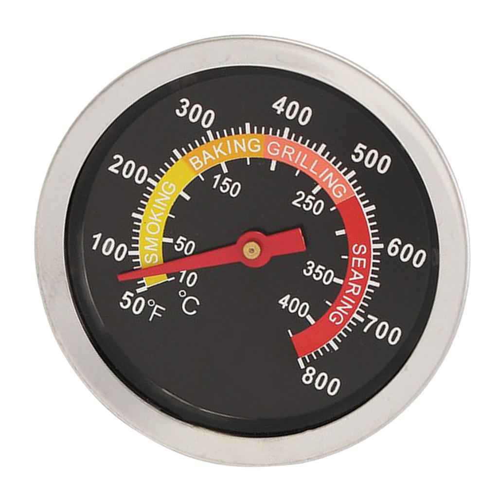 Stainless Steel BBQ Smoker Grill Thermometer Temperature Gauge 10-400 Degree