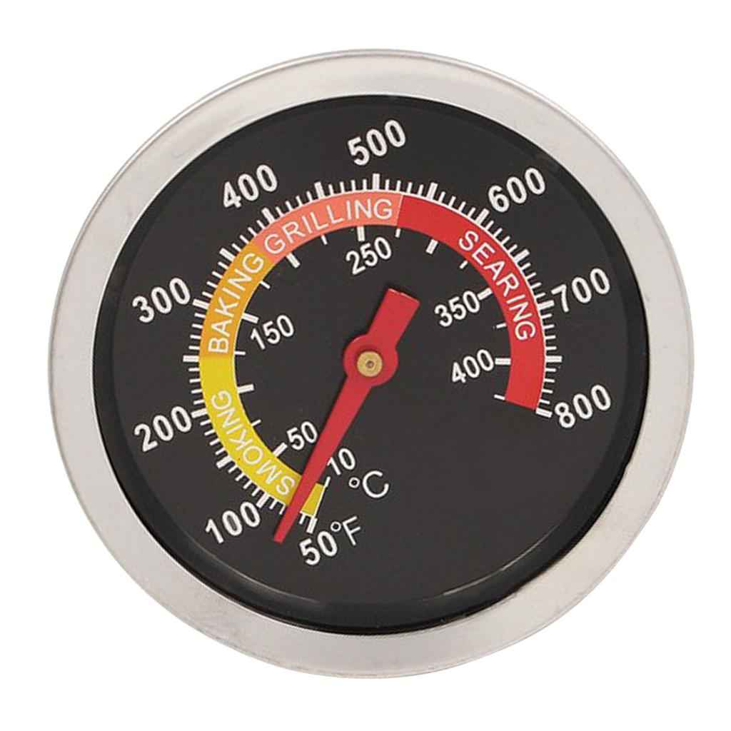 Stainless Steel BBQ Smoker Grill Thermometer Temperature Gauge 10-400 Degree
