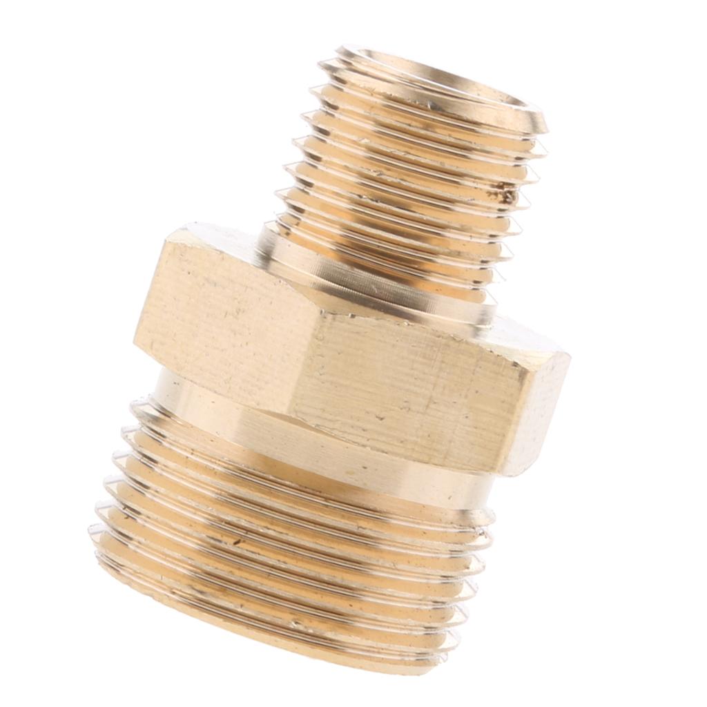 2xPressure Washer Swivel Brass Hose Adapter Connector 22mm M to 14mm M