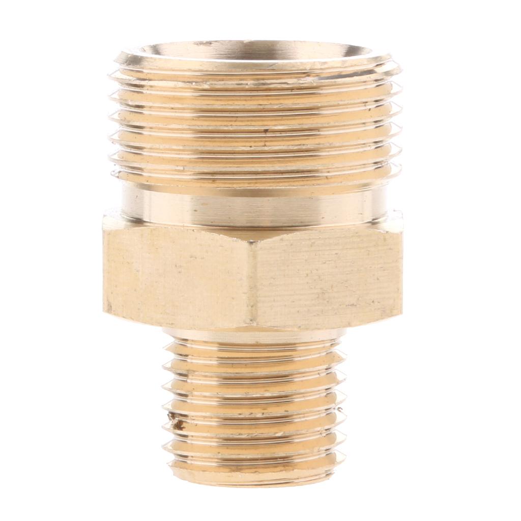 2xPressure Washer Swivel Brass Hose Adapter Connector 22mm M to 14mm M