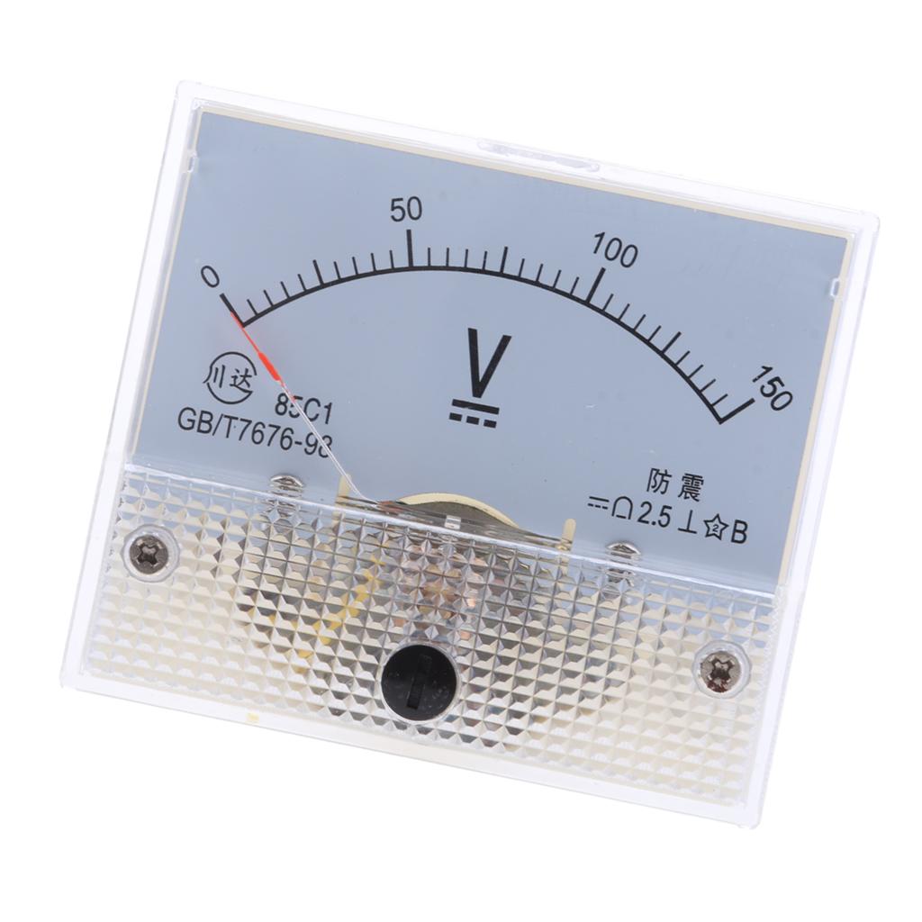 4x85C1 DC Rectangle Ammeter Amp Current Tester Analog Panel Voltmeter 0-150 V