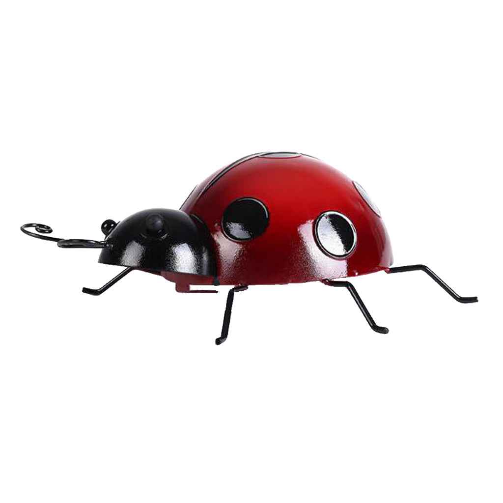 Realistic Ladybird Wall Sculpture Ladybug Figurine Lawn Decoation Photo Prop