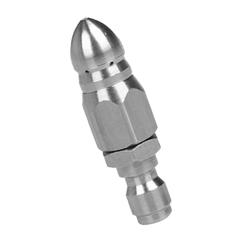 1/4inch Quick Connector Rotary Sewer Cleaning Nozzle Stainless Steel Pressure Washer Jetter Nozzle Pipe Drain Washing Tools Head