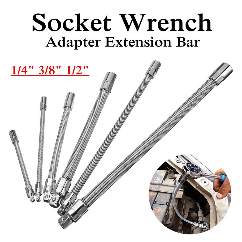 2x1/4'' Drive 2'' Long Ratchet Wrench Socket Extension Bar Spanner Hand Tool A:150mm