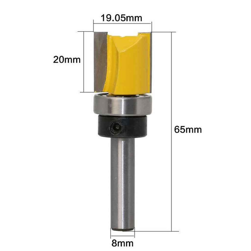 8mm Shank Straight Router Bit Wood Milling Cutter Slotted Trimming No.1 Three Quarter Inch 20mm