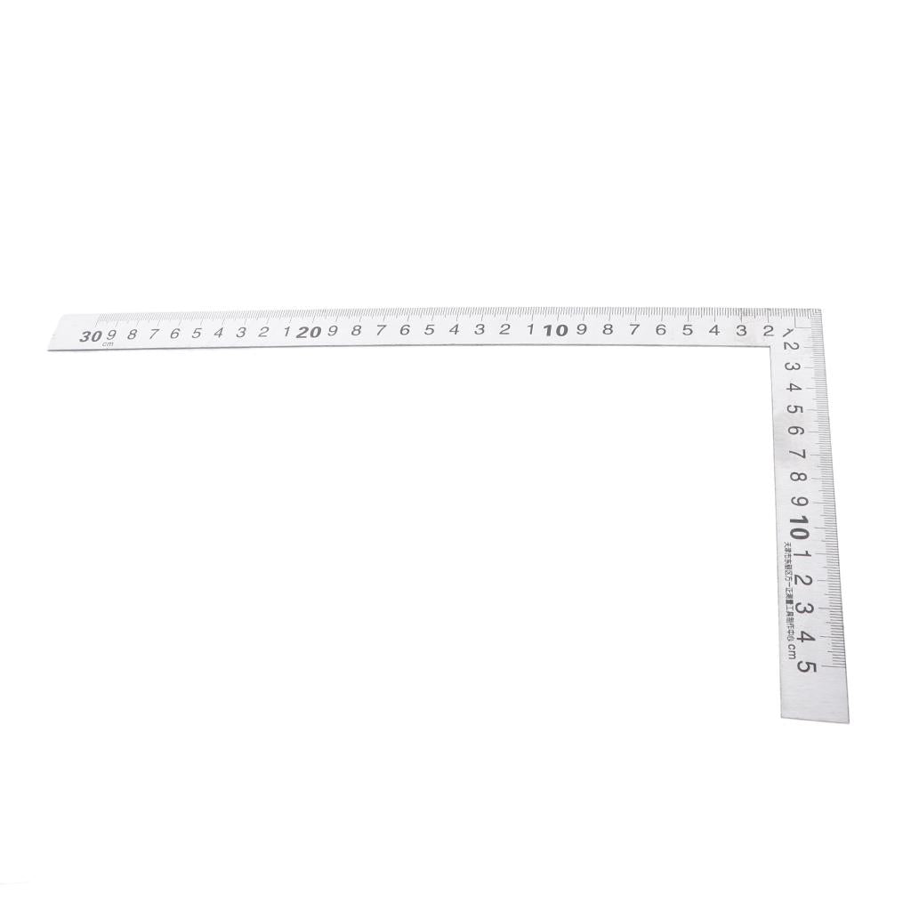 2xSquare Stainless Steel Measure Ruler Engineer Carpenter Woodwork Tool