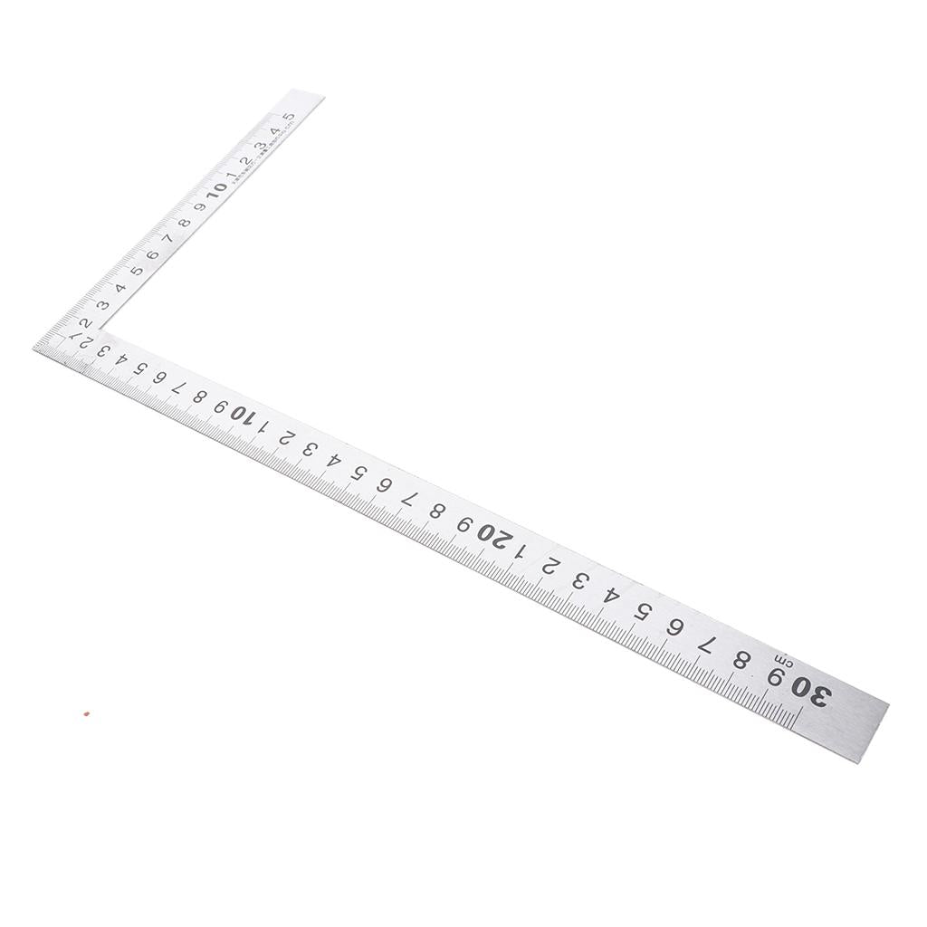 2xSquare Stainless Steel Measure Ruler Engineer Carpenter Woodwork Tool