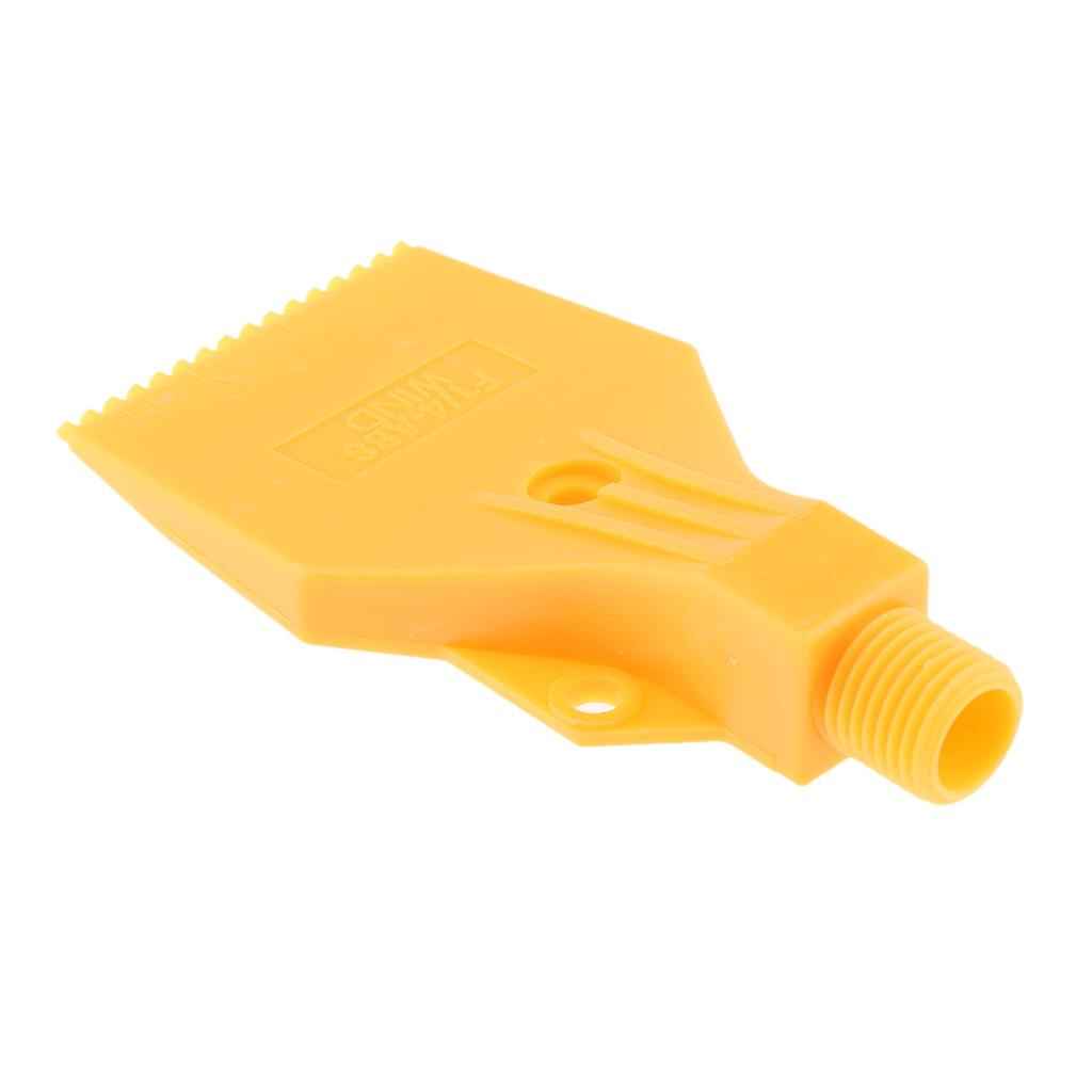 1/4" Thread size, Flat Wind Jet Air Blowing Nozzle Spray 3 Holes Yellow