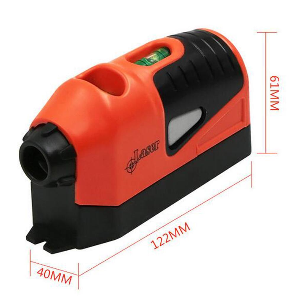 3xPortable Mini Plastic Line Laser Vertical Horizontal Ruler Measuring Tools