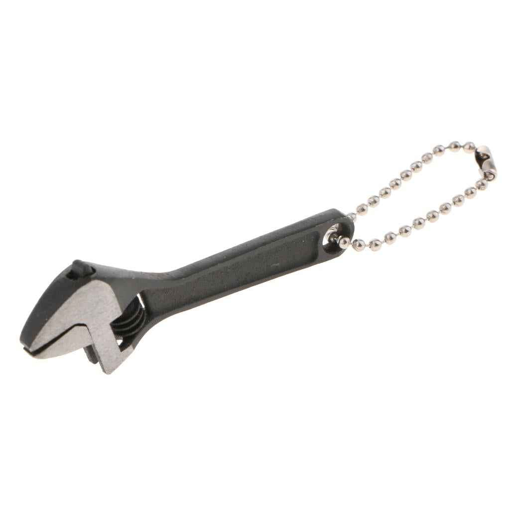 Universal Mini Adjustable Wrench Spanner Repair Tool 2.5In Black
