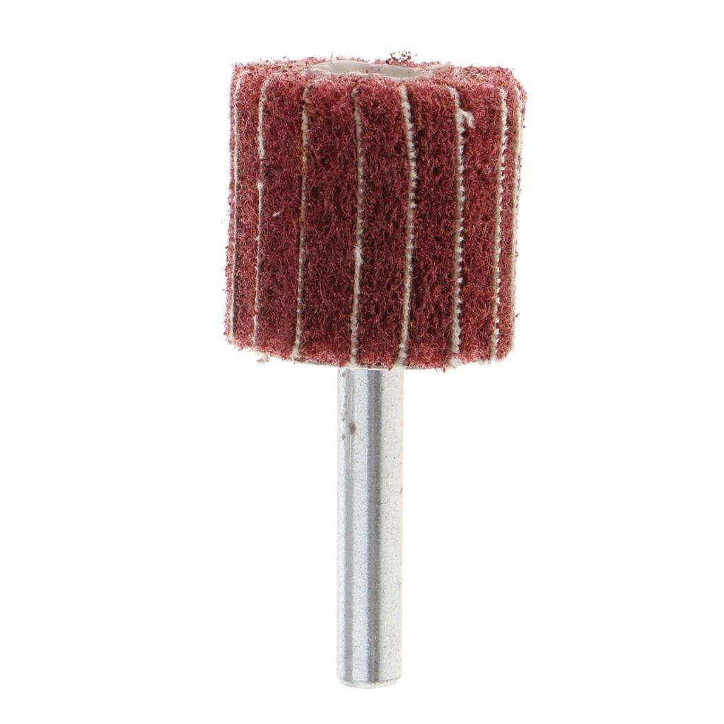 6xNon Woven Abrasive Wheel Grinding Polishing Tools 25 x 25 x 6mm Grit Red
