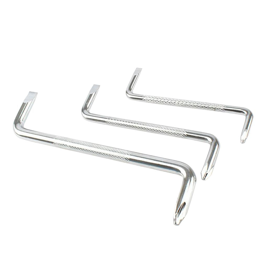 4x3pcs Steel Support Z Shape Short Shank Offset Screwdriver Set Double Headed