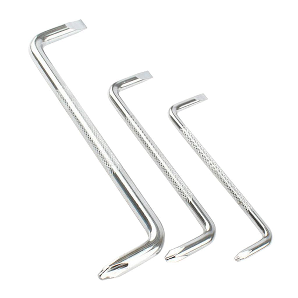 2x3pcs Steel Support Z Shape Short Shank Offset Screwdriver Set Double Headed