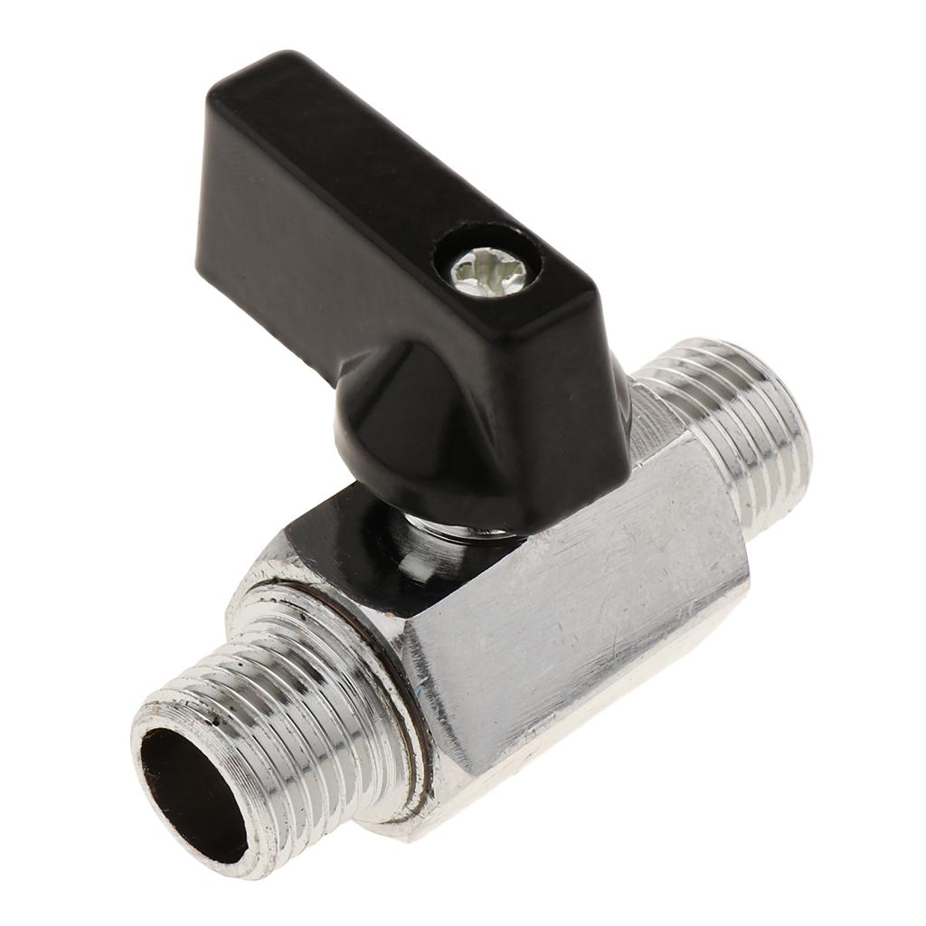4xMale/Female Thread Mini Brass Ball Valve Flow Control Gas Oil Water Male 12mm