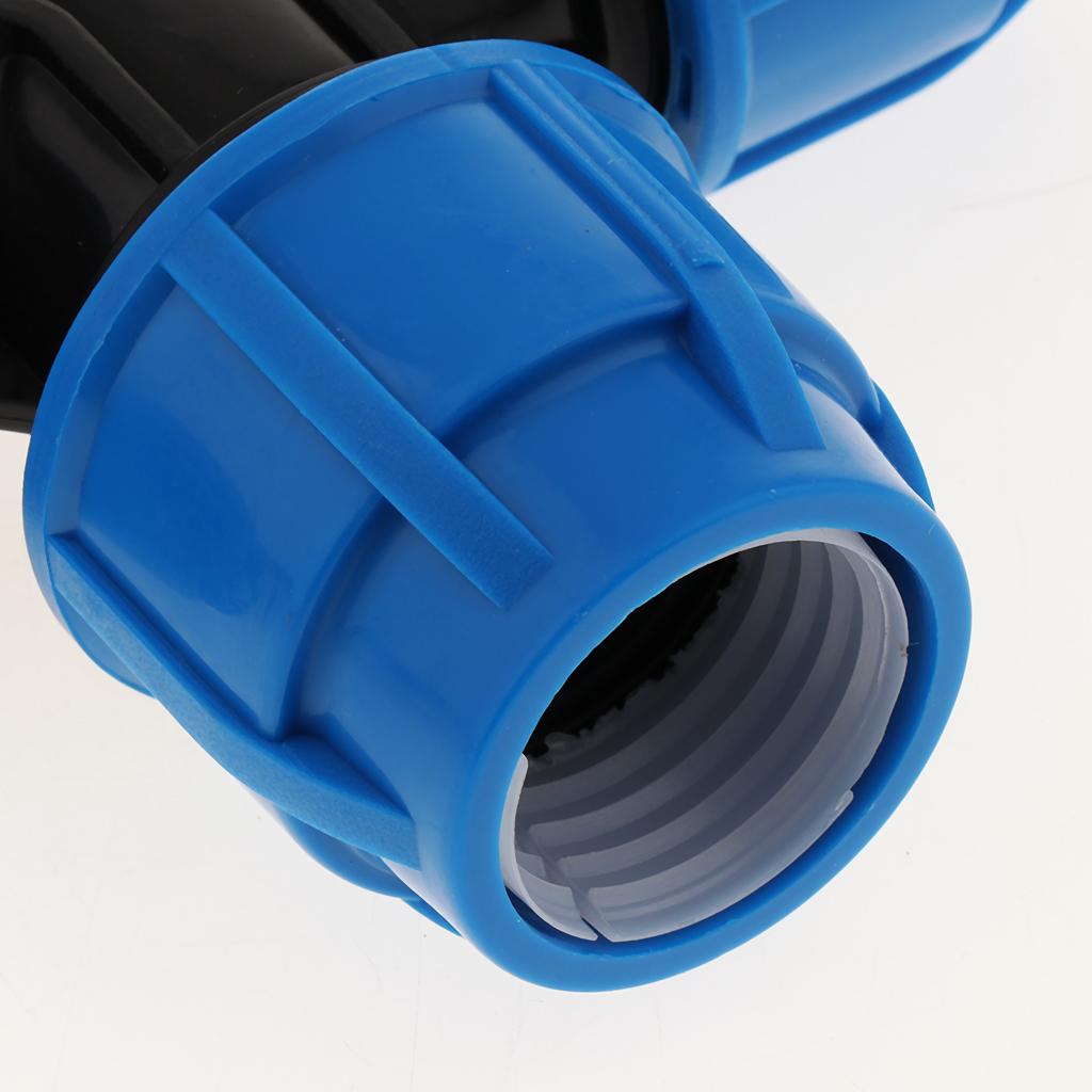 3xPE Quick Connect Push Tube Tee Union Coupler Pneumatic Push in Fitting 32mm