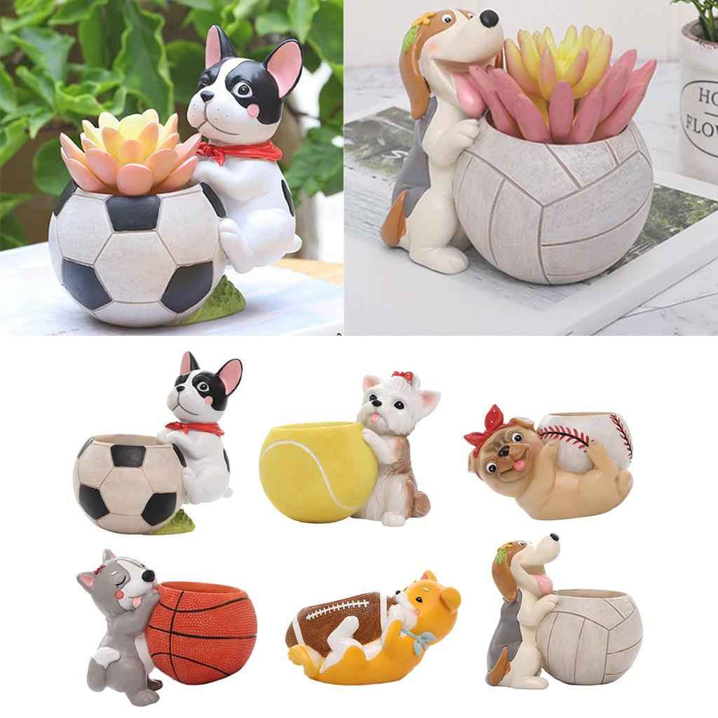 Creative Sports Ball Shape Succulent Plant Pot for Home Decor Soccer