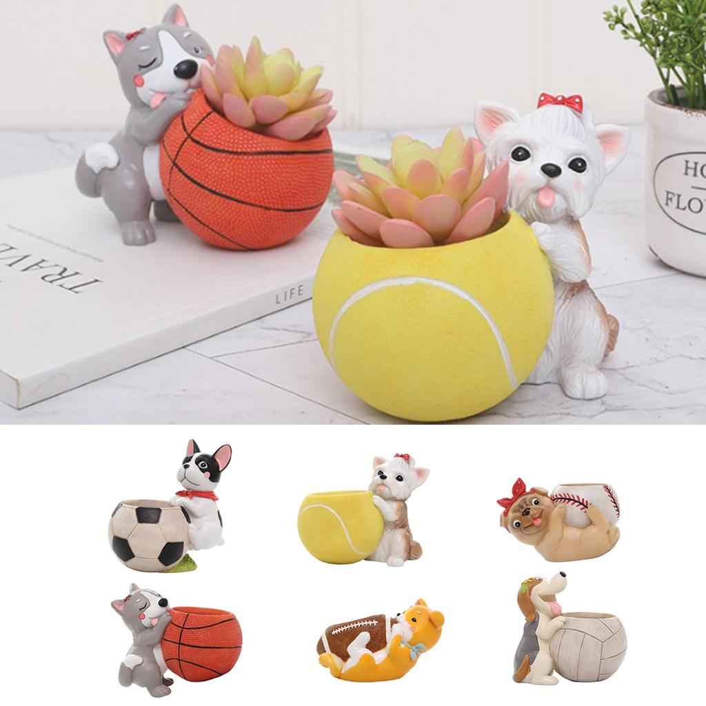 Creative Sports Ball Shape Succulent Plant Pot for Home Decor Soccer