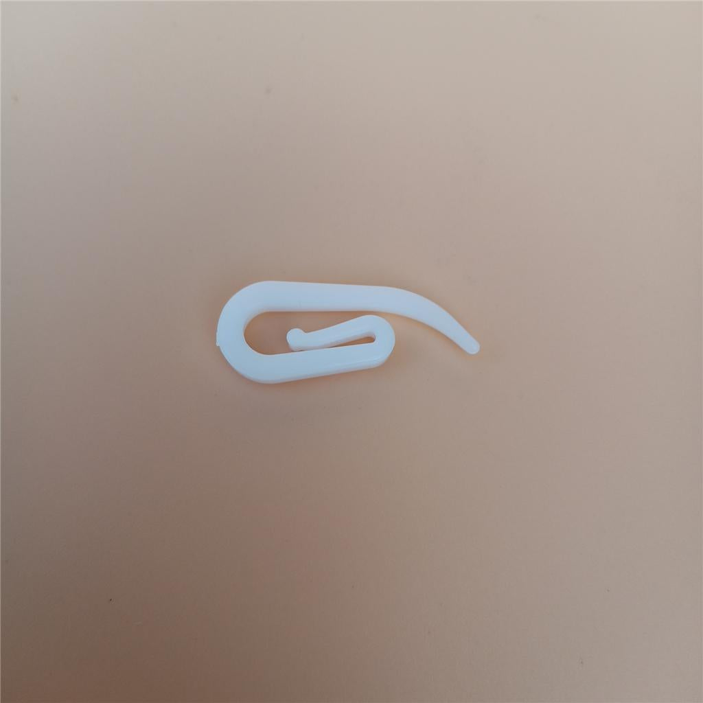 3xWhite Plastic Shower Curtain Rings Bathroom Door Curtain Accessory A 100pcs