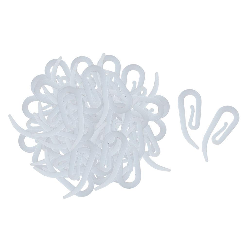 4xWhite Plastic Shower Curtain Rings Bathroom Door Curtain Accessory A 100pcs
