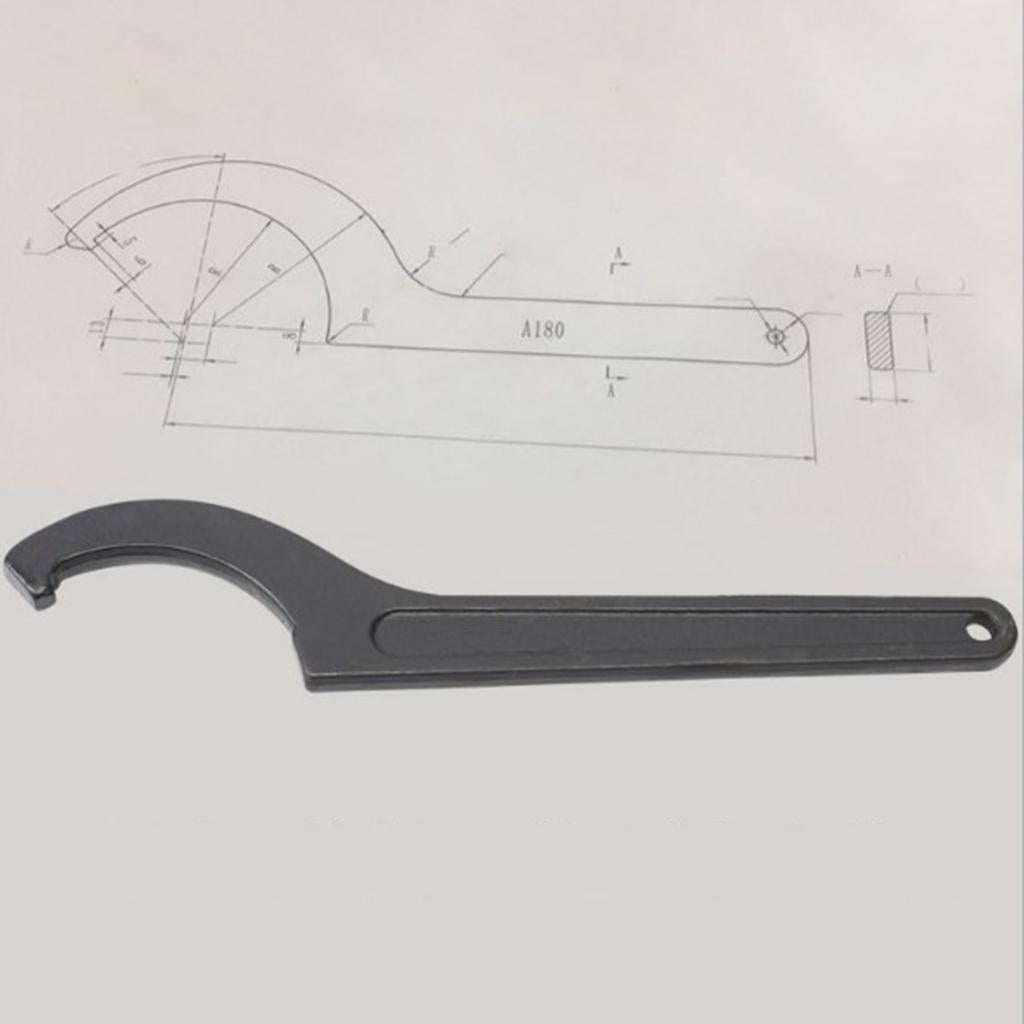 2x#45 Steel Square Head Adjustable Spanner Hook Wrench Tool 22-26mm