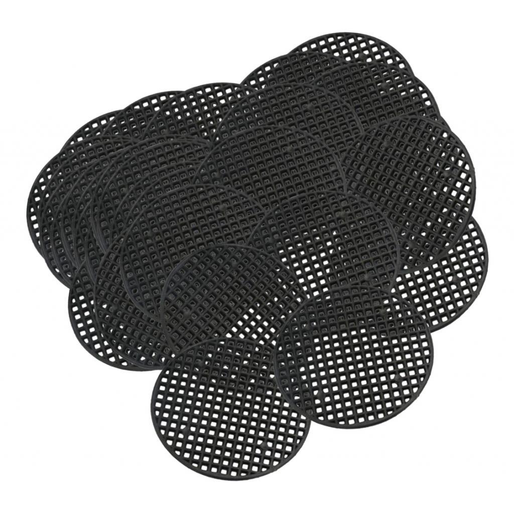 4xPlastic Drainage Mesh Sheet Bonsai Flowerpot Bottom Net 4.5cm_50Pcs