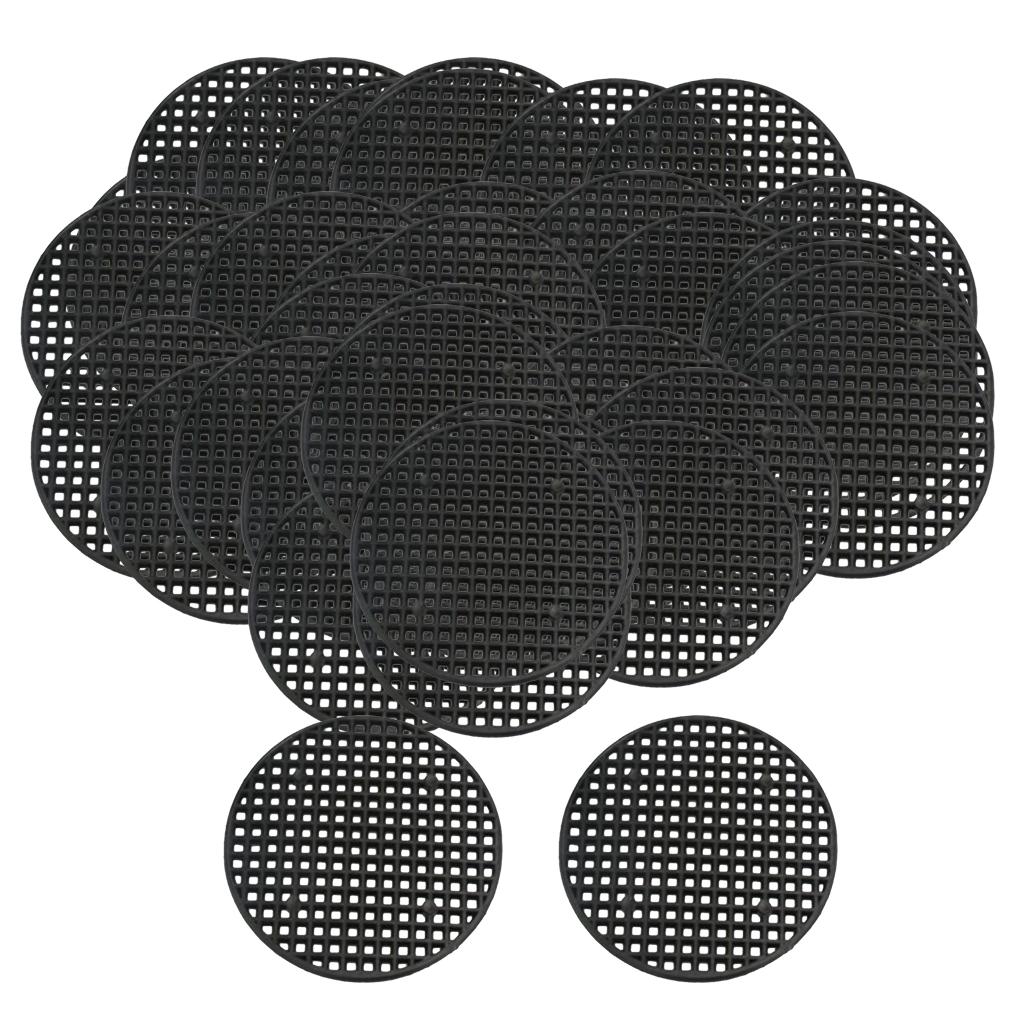 3xPlastic Drainage Mesh Sheet Bonsai Flowerpot Bottom Net 5.5cm_40Pcs