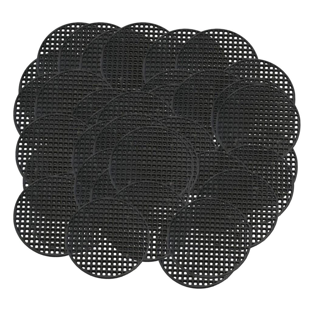 4xPlastic Drainage Mesh Sheet Bonsai Flowerpot Bottom Net 5.5cm_40Pcs