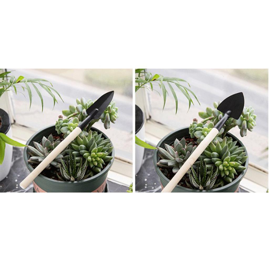 2x3pcs Garden Plant Tools Mini Planting Succulent Garden Tools Wood Handle