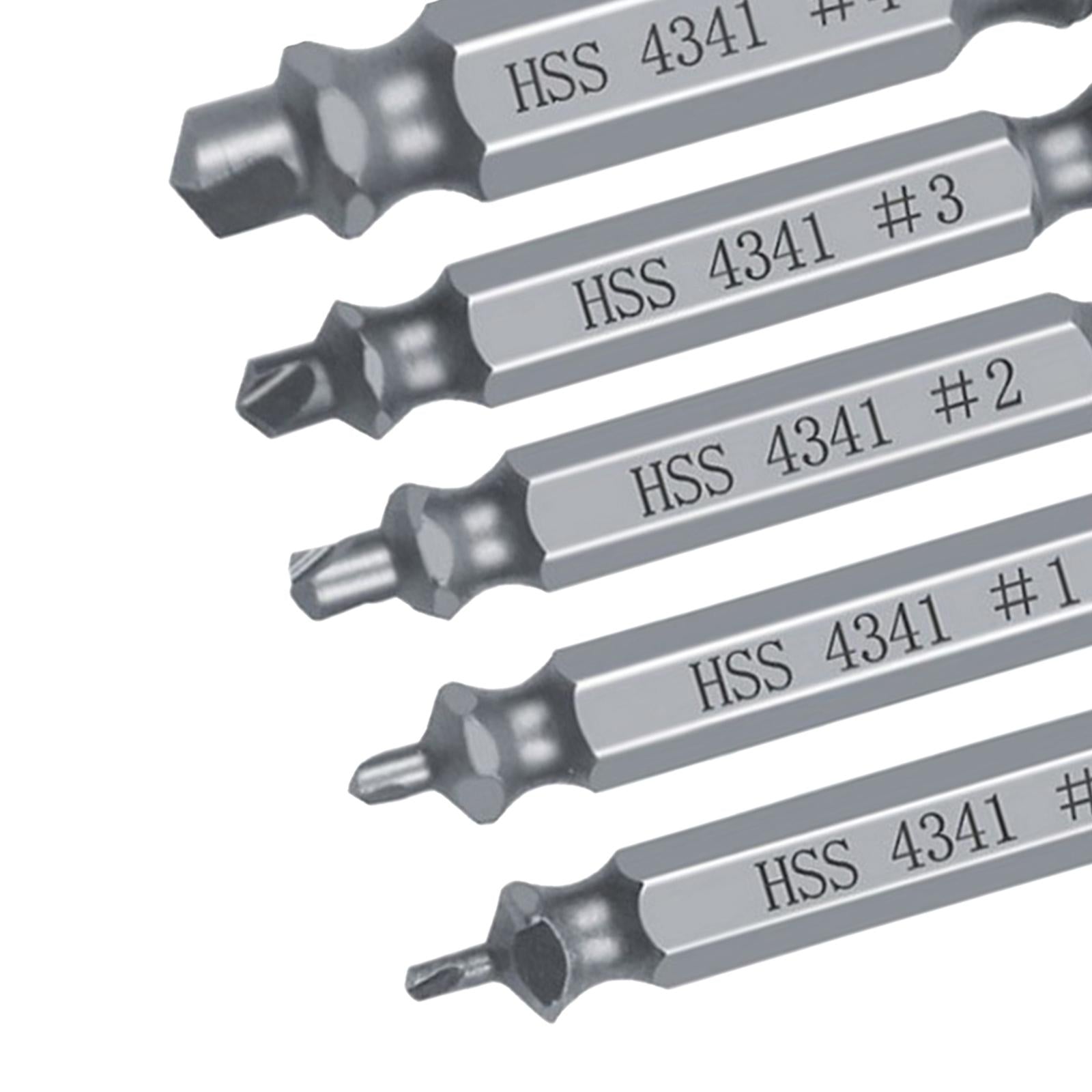 3x5 Pcs Broken Bolt Damage Screw Remover Extractor Drill Bits Stud Reverse Set