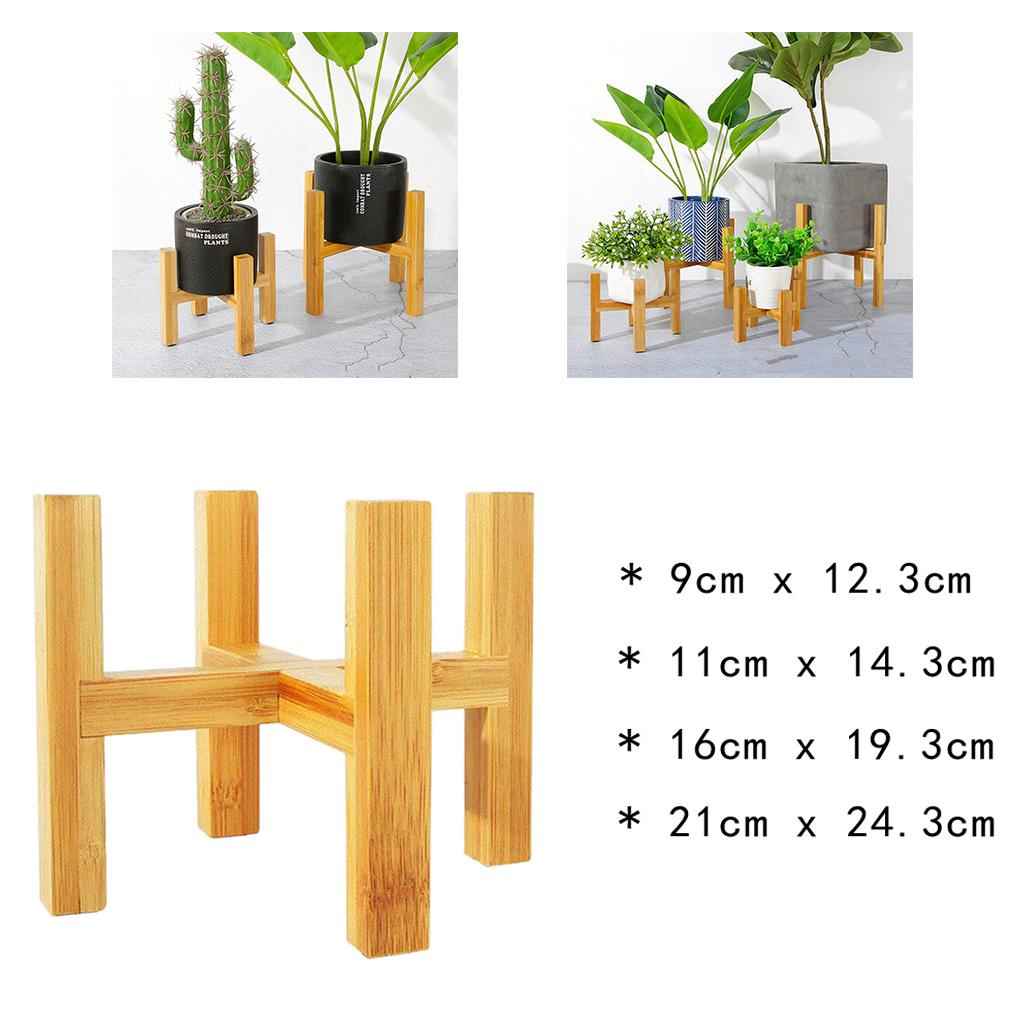 Wooden Flower Pot Holder Strong Bonsai Stand Four-legged Succulent Tray S