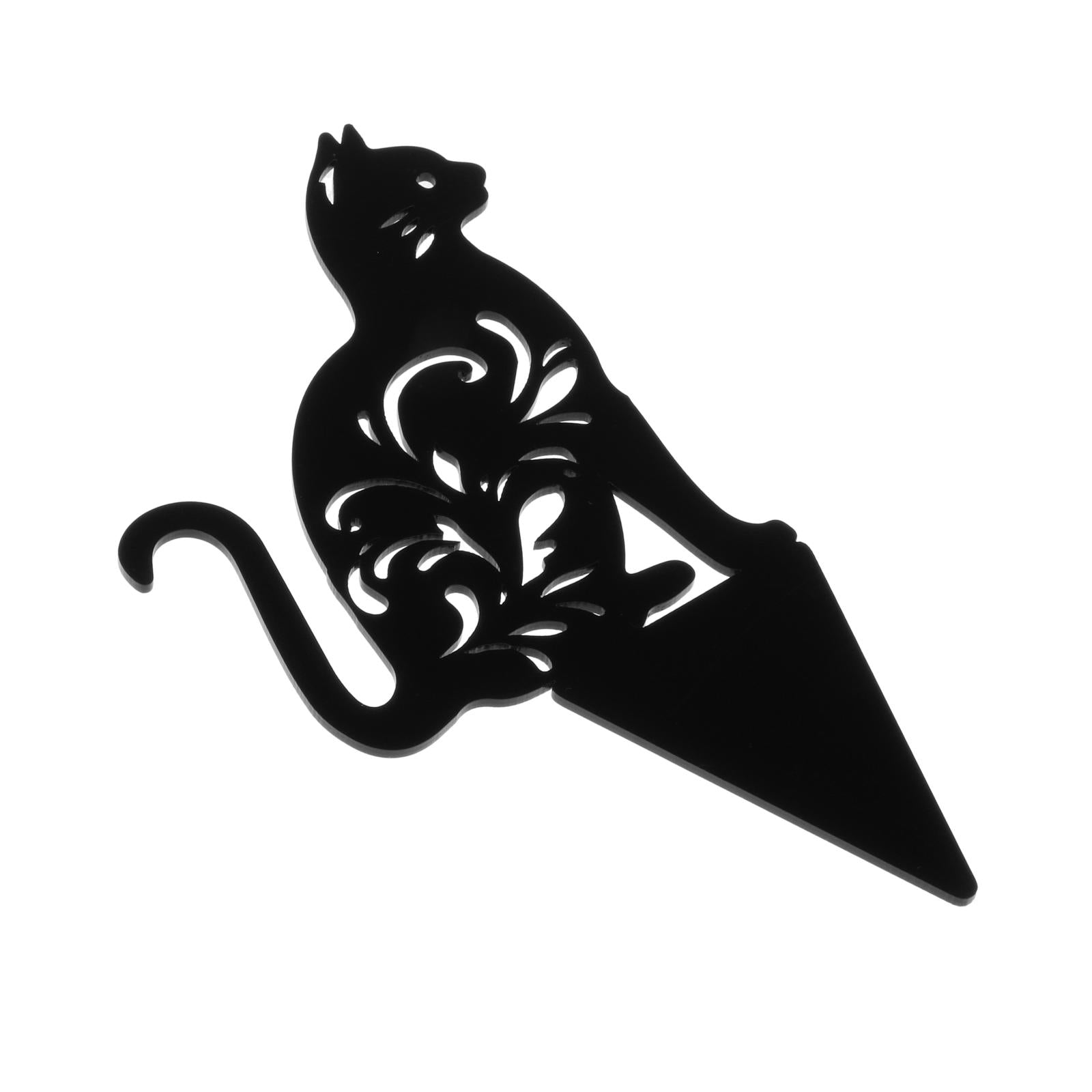 Cat Kitty Acrylic Animal Silhouette Stake Garden Yard Decor D 14x24.5cm